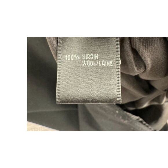 Lafayette 148 New York Dress Virgin Wool Black Beaded Rhinestone Size 14 - Picture 2 of 8